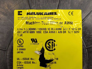 HELUKABEL 60702 Single Core UL Style 1015 12AWG Wire. 152m Spool