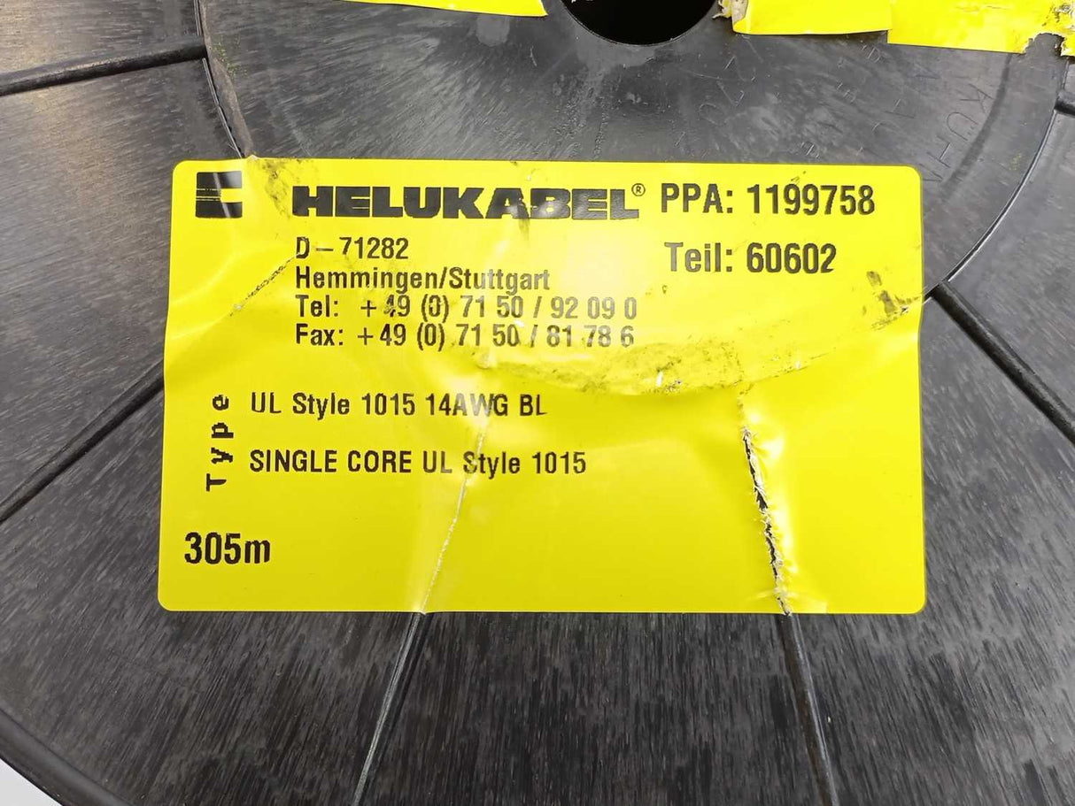 HELUKABEL 60602 Single Core UL Style 1015 14AWG Wire. 250m Spool