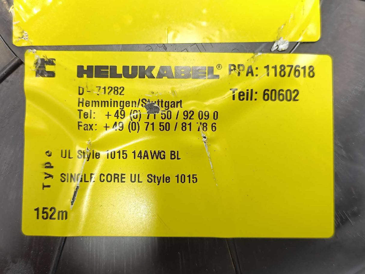 HELUKABEL 60602 Single Core UL Style 1015 14AWG Wire. 100m Spool