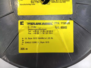 HELUKABEL 60502 Single Core UL Style 1015 16AWG Wire. 200m Spool