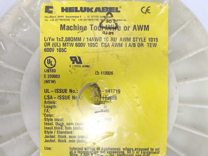 HELUKABEL 60602 Single Core UL Style 1015 14AWG Wire. 152m Spool