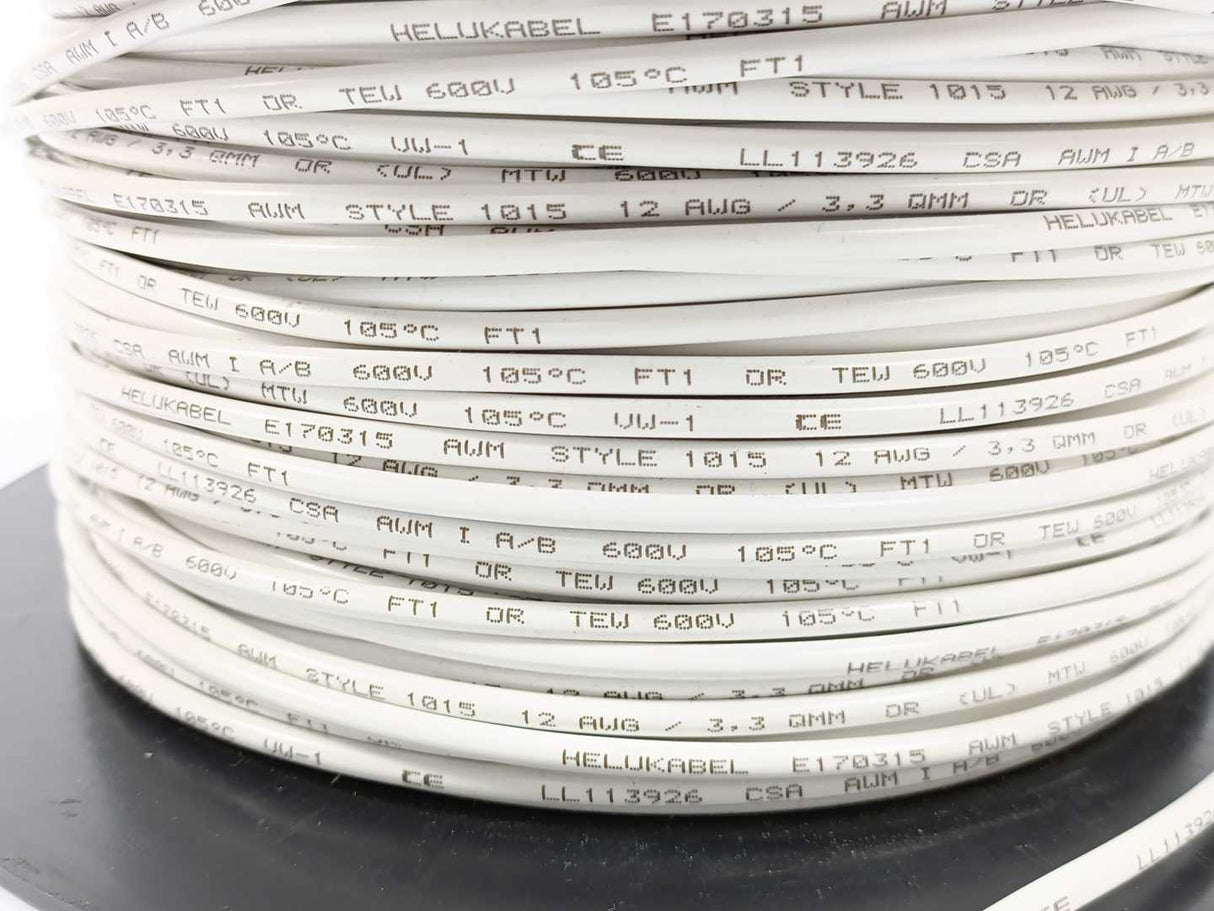 HELUKABEL 60705 Single Core UL Style 1015 12AWG Wire. 100m Spool