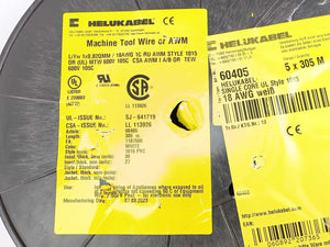 HELUKABEL 60405 Single Core UL Style 1015 18AWG Wire. 250m Spool