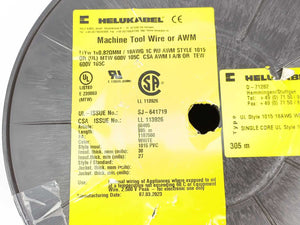 HELUKABEL 60405 Single Core UL Style 1015 18AWG Wire. 280m Spool