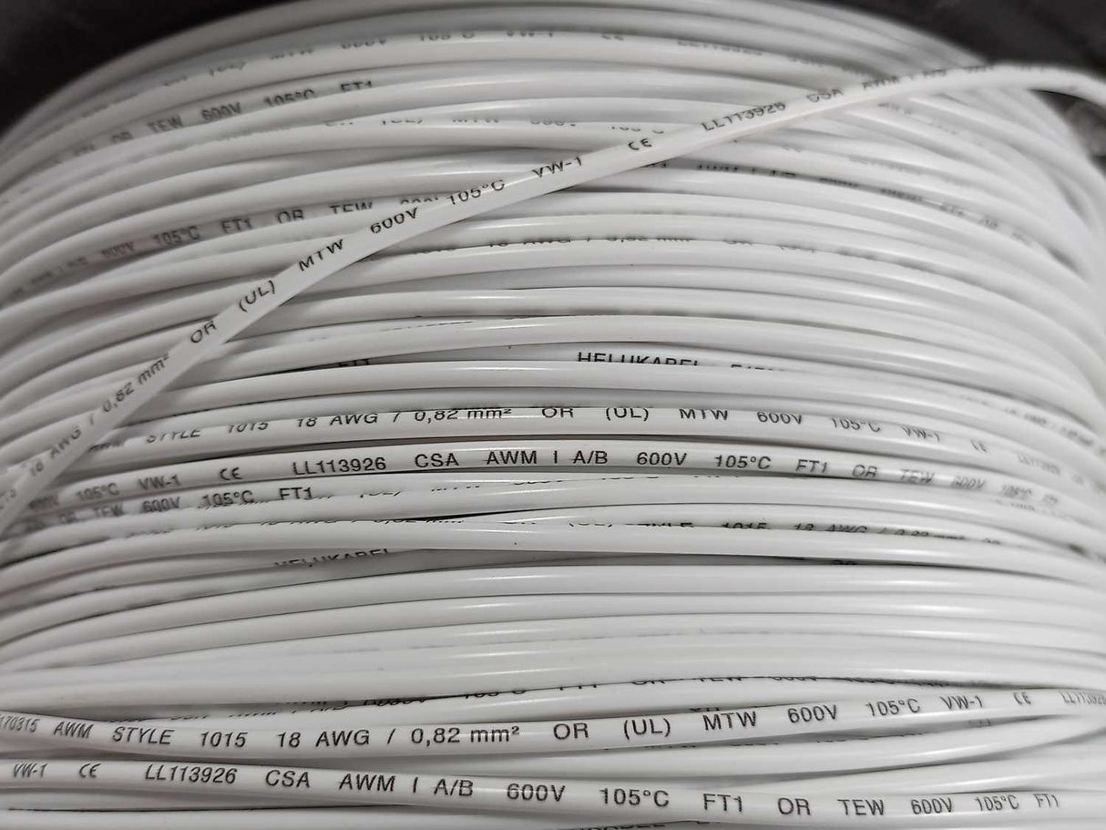 HELUKABEL 60405 Single Core UL Style 1015 18AWG Wire. 305m Spool