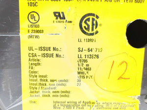 HELUKABEL 60705 Single Core UL Style 1015 12AWG Wire. 120m Spool