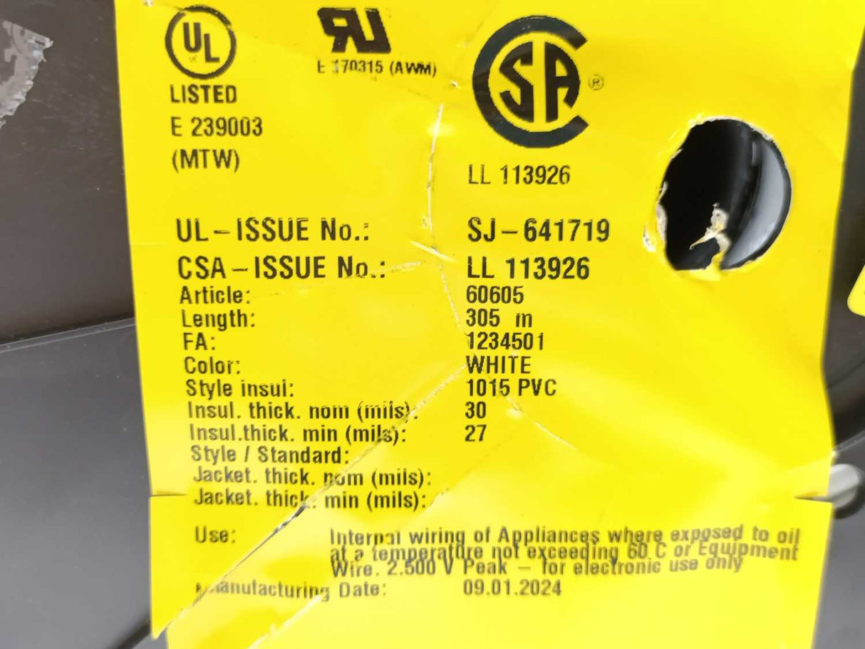 HELUKABEL 60605 Single Core UL Style 1015 14AWG Wire. 250m Spool
