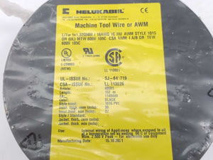 HELUKABEL 60501 Single Core UL Style 1015 16AWG Black Wire. 152m Spool