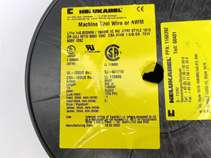 HELUKABEL 60401 Single Core UL Style 1015 18AWG Black Wire. 305m Spool