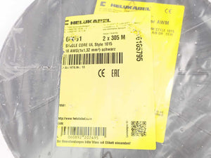 HELUKABEL 60501 Single Core UL Style 1015 16AWG Black Wire. 305m Spool