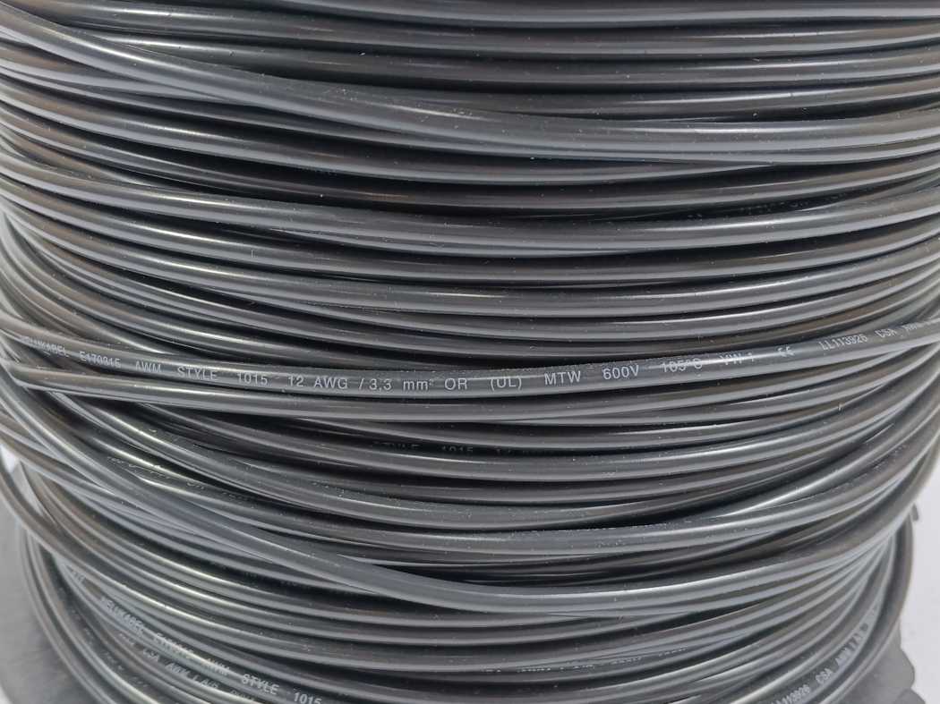 HELUKABEL 60701 Single Core UL Style 1015 12AWG Black Wire. 305m Spool