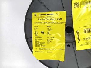 HELUKABEL 60801 Single Core UL Style 1015 10AWG Black Wire. 300m Spool