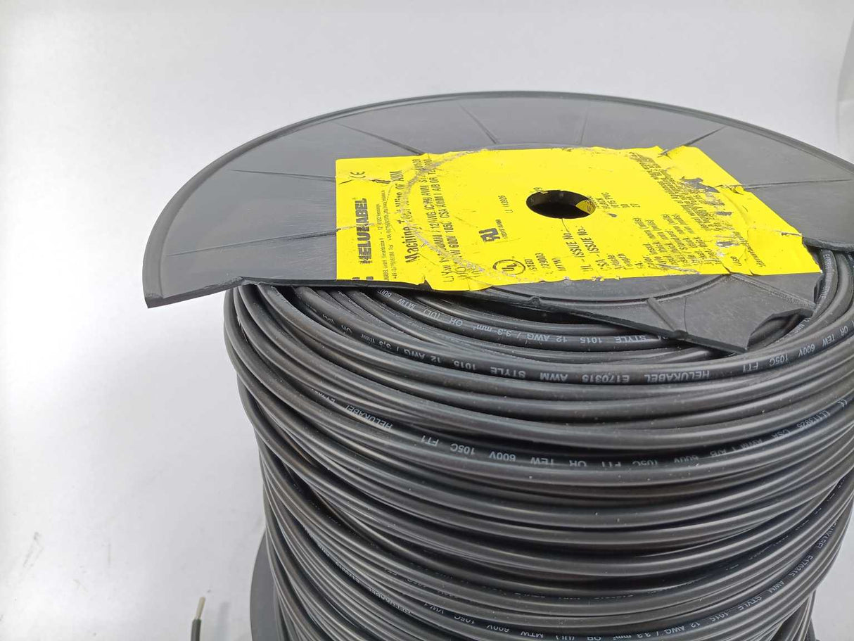 HELUKABEL 60701 Single Core UL Style 1015 12AWG Black Wire. 250m Spool