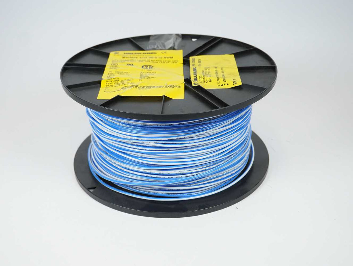 HELUKABEL 60614 Machine Tool Wire AWM LiYw 1x2.08QMM 14AWG 1C Blue-White 305m