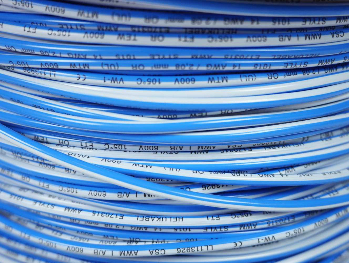 HELUKABEL 60614 Machine Tool Wire AWM LiYw 1x2.08QMM 14AWG 1C Blue-White 305m