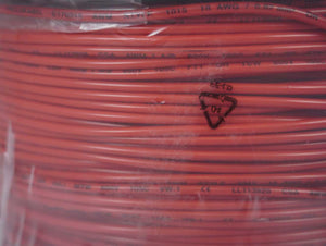 HELUKABEL 60404 UL-CSA 600V AWG 18 Style 1015 Single Core Cable Red 305m
