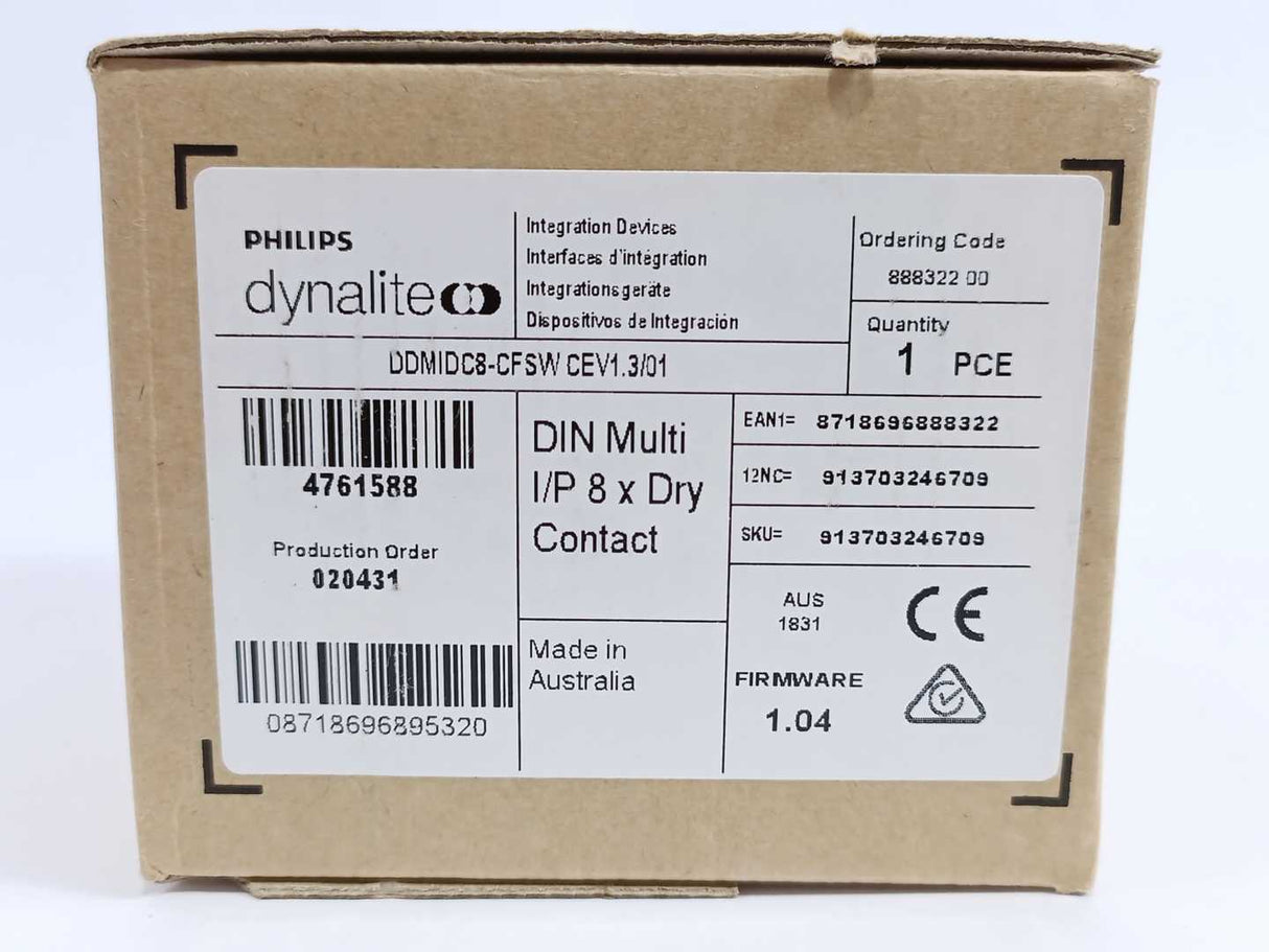 Philips DDMIDC8 Dynalite DIN Multi I/P 8x Dry Contact