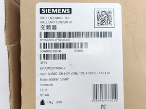 Siemens 6SL3210-1PB13-0UL0 Sinamics G120C PN 0.55kW Frequency Converter
