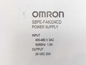 OMRON S8PE-F48024CD Power Supply 24VDC 20A