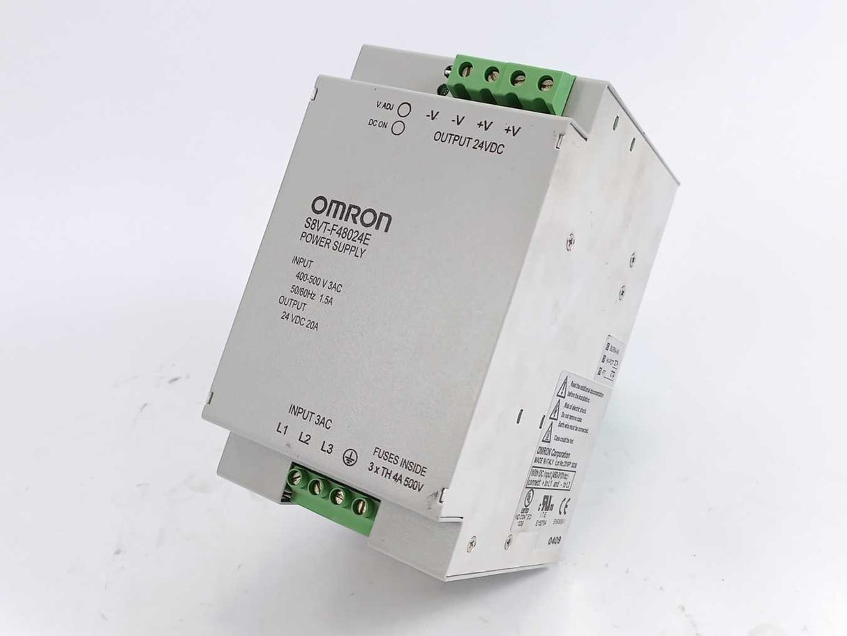 OMRON S8VT-F48024E Power Supply Input 400-500 V 3 AC out: 24V 20A