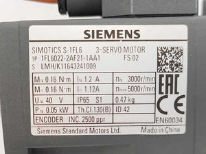 Siemens 1FL6022-2AF21-1AA1 AC Servo Motor 0.05kW