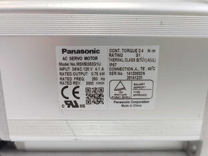 Panasonic  MSME082G1U AC Servomotor 10 W to 7.5 kW