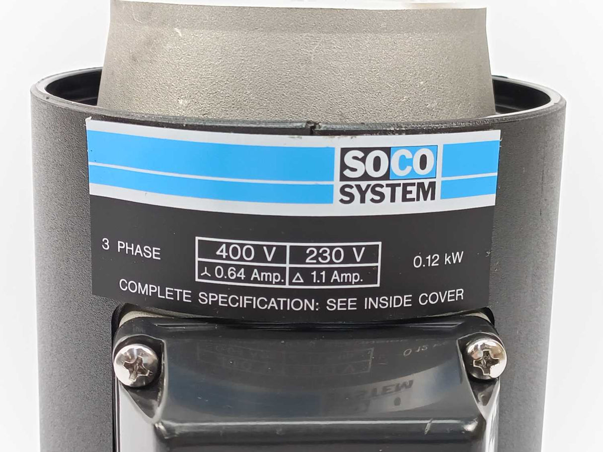 SOCO System MS 563-4 B14 Three Phase Induction Motor 0.12 kW
