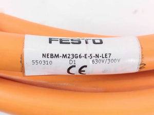 Festo 550310 NEBM-M23G6-E-5-N-LE7 Motor Cable 630V/300V