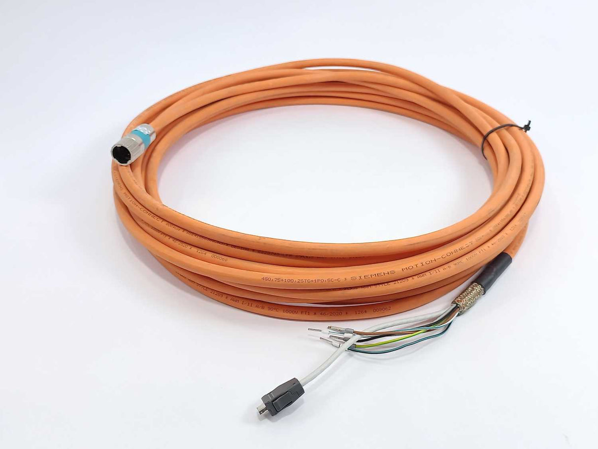 Siemens 6FX8002-8QN08-1BA0 Motion Connect 800PLUS OCT OCV Hybrid Servo Cable 14m
