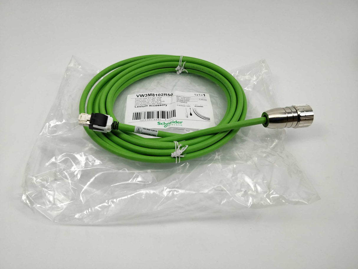 Schneider Electric VW3M8102R50 Encoder Cable, 5m, M23-RJ45