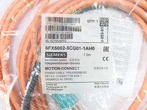 Siemens 6FX5002-5CG01-1AH0 Power Cable Preassembled, Length: 7m
