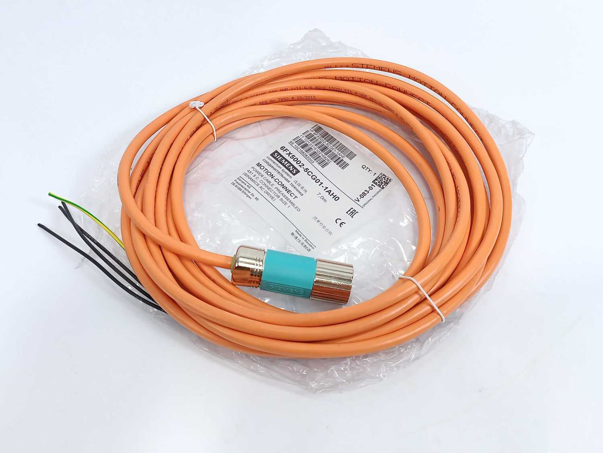 Siemens 6FX5002-5CG01-1AH0 Power Cable Preassembled, 4X1.5C, Length: 7m