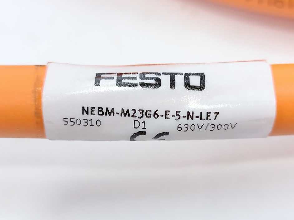 Festo 550310 NEBM-M23G6-E-5-N-LE7 Motor Cable 630V/300V