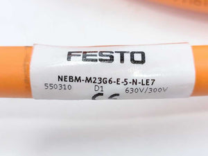 Festo 550310 NEBM-M23G6-E-5-N-LE7 Motor Cable 630V/300V