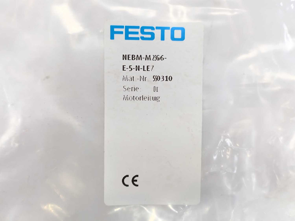 Festo 550310 NEBM-M23G6-E-5-N-LE7 Motor Cable 630V/300V