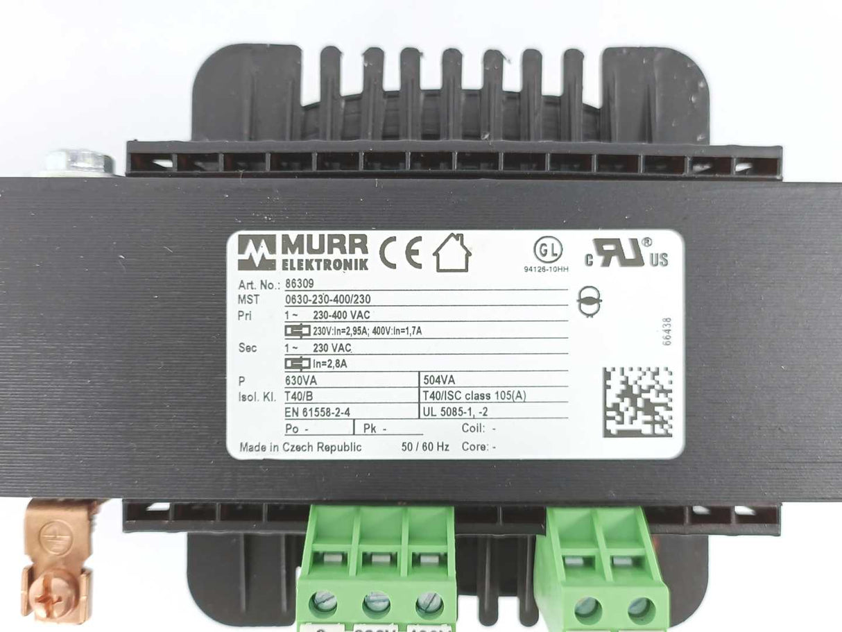 Murr 86309 MST 1-Phase Control and Isolation Transformer