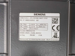 Siemens 1FK7042-5AK71-1FH3 SIMOTICS 3 Synchronous Servo Motor