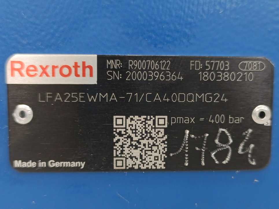 Bosch Rexroth R900706122 LFA25EWMA-71/CA40DQMG24 Hydraulic Valve