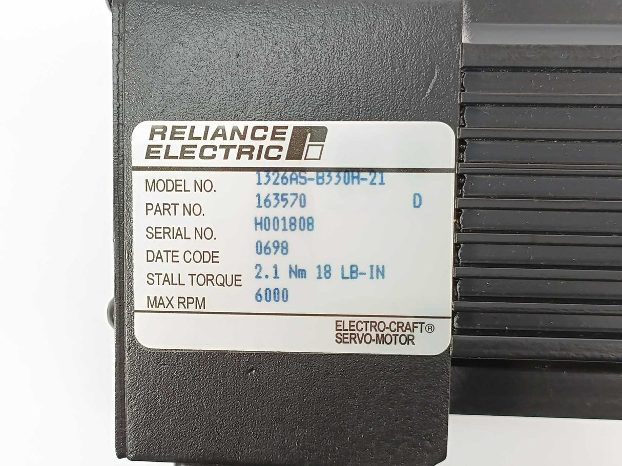 Reliance Electric 1326AS-B330A-21 3-phase Brushless Motor