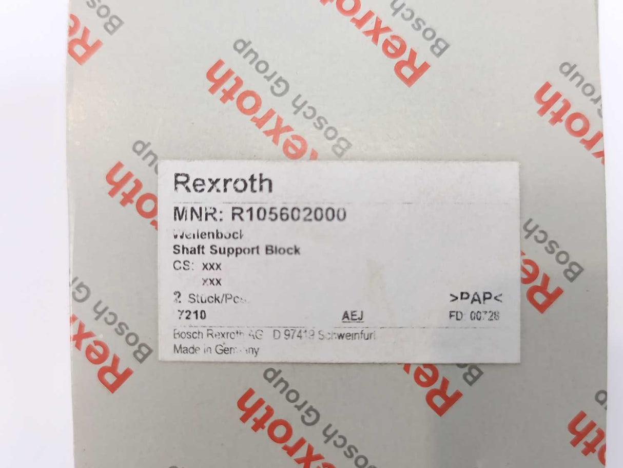 Bosch Rexroth R105602000 Shaft Support Block