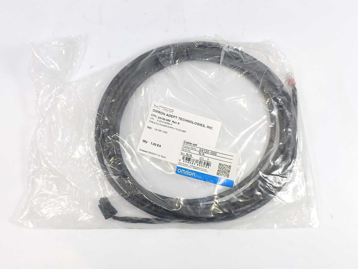 OMRON 04120-000 DC Power Supply to SCOBR Cable