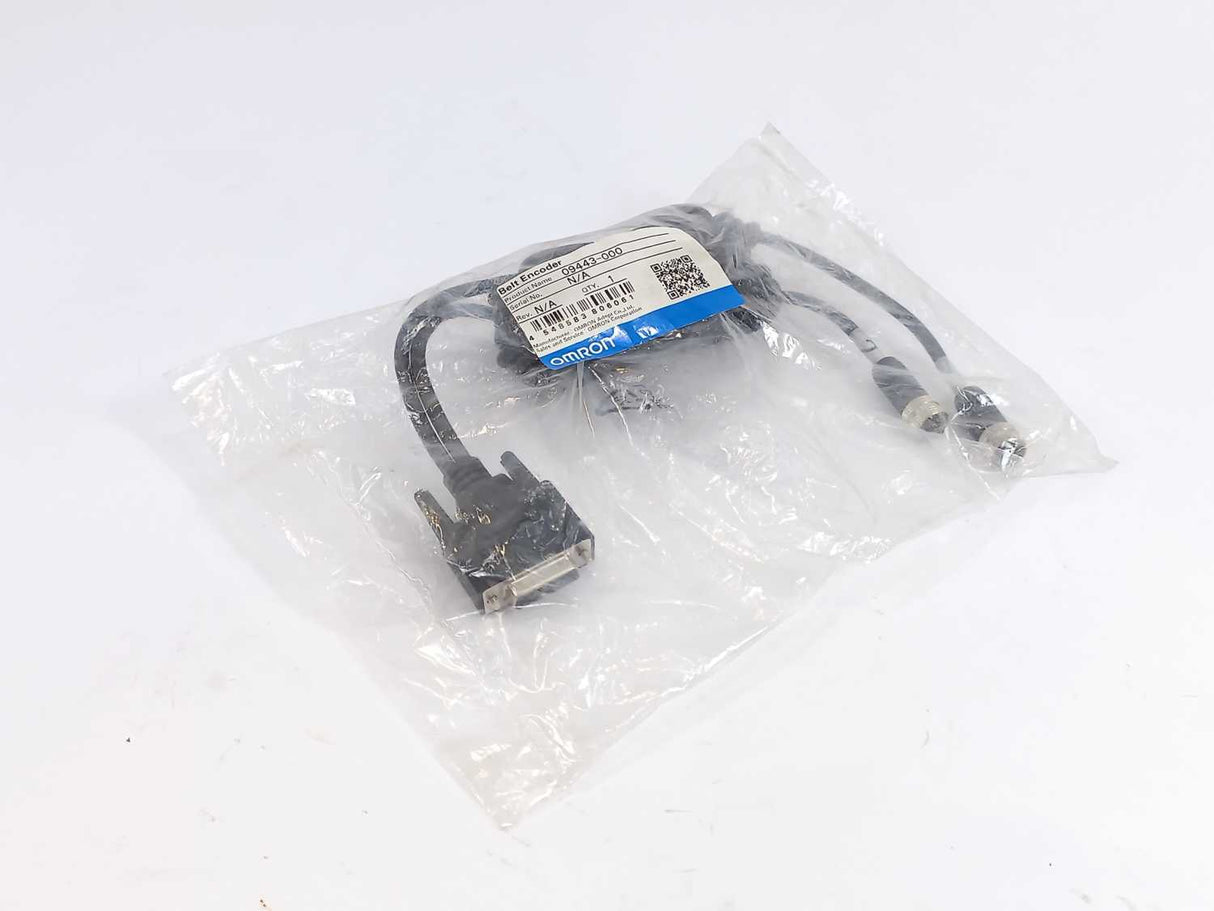 OMRON 09443-000 Belt Encoder Cable to M12 Female, 2-Encoder Support, 3 m