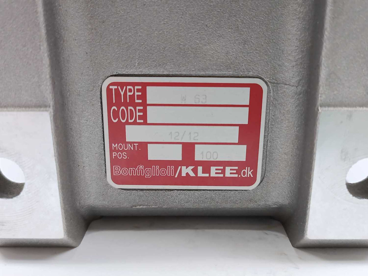 BONFIGLIOLI W 63 Worm Gear Box