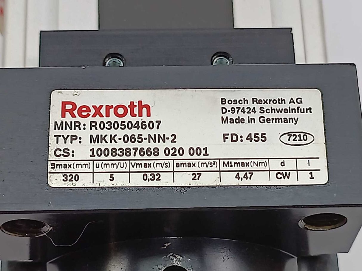 Bosch Rexroth MKK-065-NN-2 R030504607 Linear Module