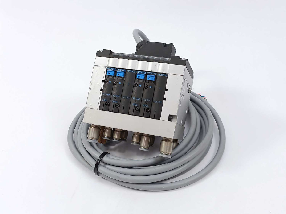 Festo 18210 CPV14-VI Valve Terminal w/ 18264, 163896, 161360, 162551, 162550