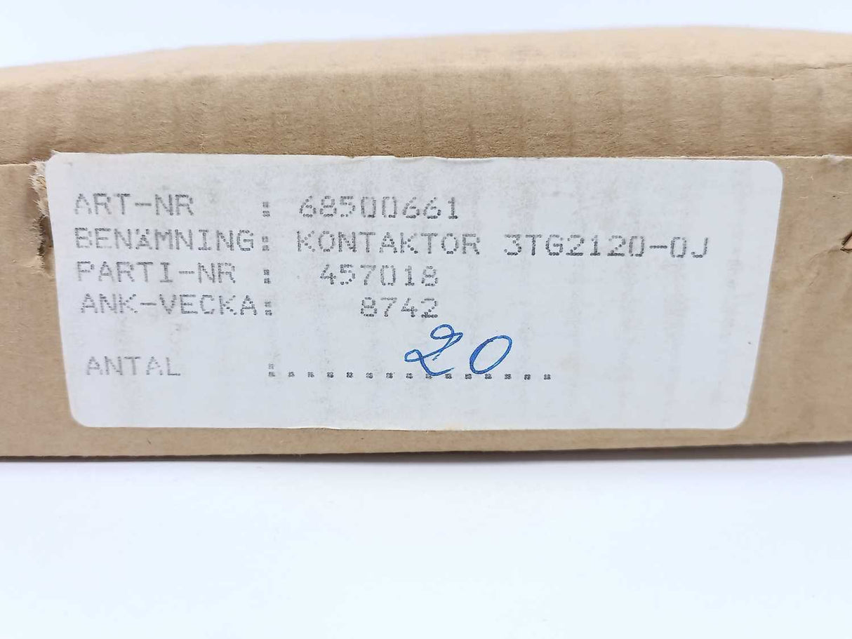 Siemens 3TG2120-0J Small Flat Plug Safety Device Batch 20 pcs.