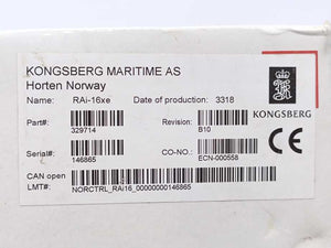 Kongsberg Maritime 329714 RAi-16xe Remote Analogue Input Module