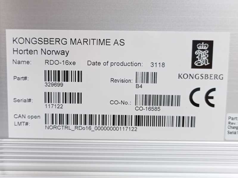 Kongsberg Maritime 329699 RDO-16xe Remote Digital Output Module