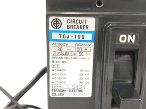 Terasaki Electric TOJ-100 Circuit Breaker AC660V DC250V