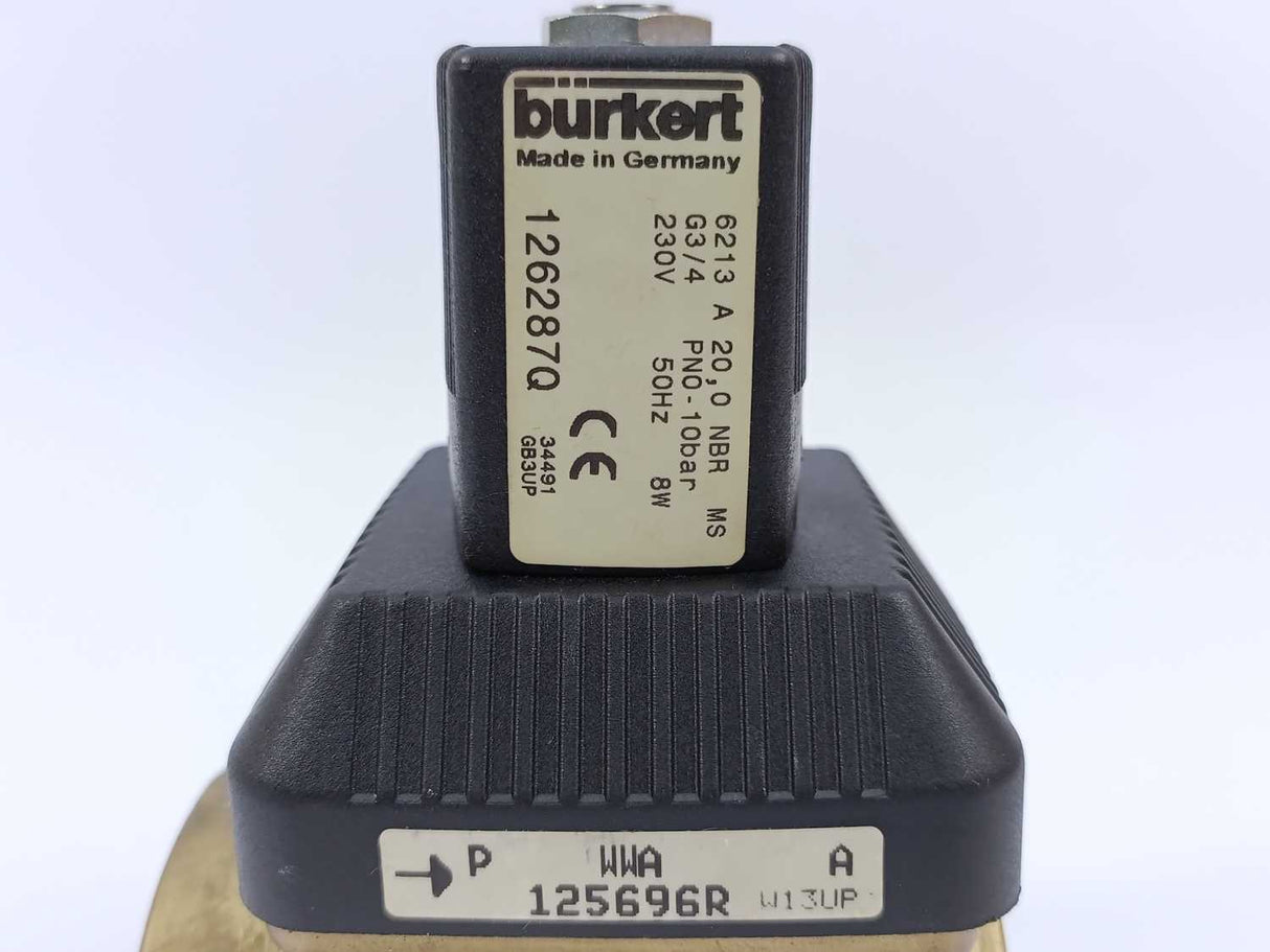 Burkert 126287Q Solenoid Valve 0-10bar